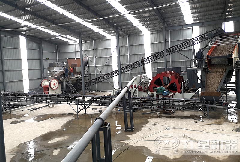 洗砂現場 洗砂現場