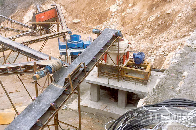 固定式小型鵝卵石制砂機生產現場 固定式小型鵝卵石制砂機生產現場