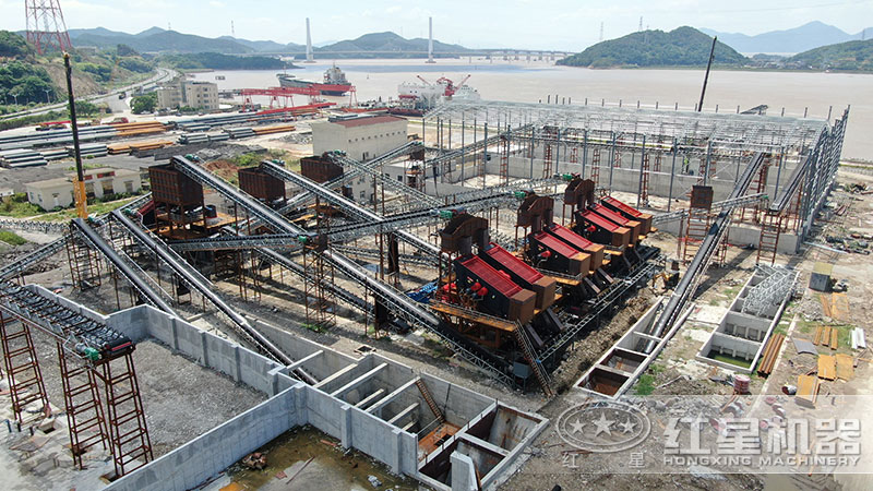 河卵石制砂生產(chǎn)線實拍 河卵石制砂生產(chǎn)線實拍