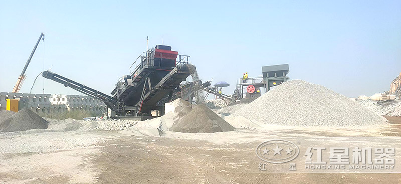 混凝土再生骨料粉碎現(xiàn)場及成品 混凝土再生骨料粉碎現(xiàn)場及成品